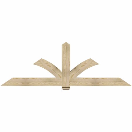 Ekena Millwork Redmond Rough Sawn Timber Gable Bracket, Douglas Fir, 96"W x 32"H x 4"D x 6"F, 8/12 Pitch GBW096X32X0406RED00RDF